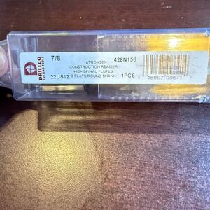 Drillco 7 8 Construction Reamer High Spiral Flutes 3 Flats Round Shank 22US12